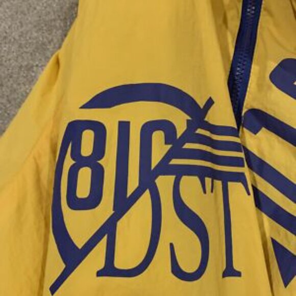 ( 2-piece) 8IGHTH DSTRKT Mens L Hooded Windbreaker Metallic Jacket Hoodie Yellow - Picture 3 of 6